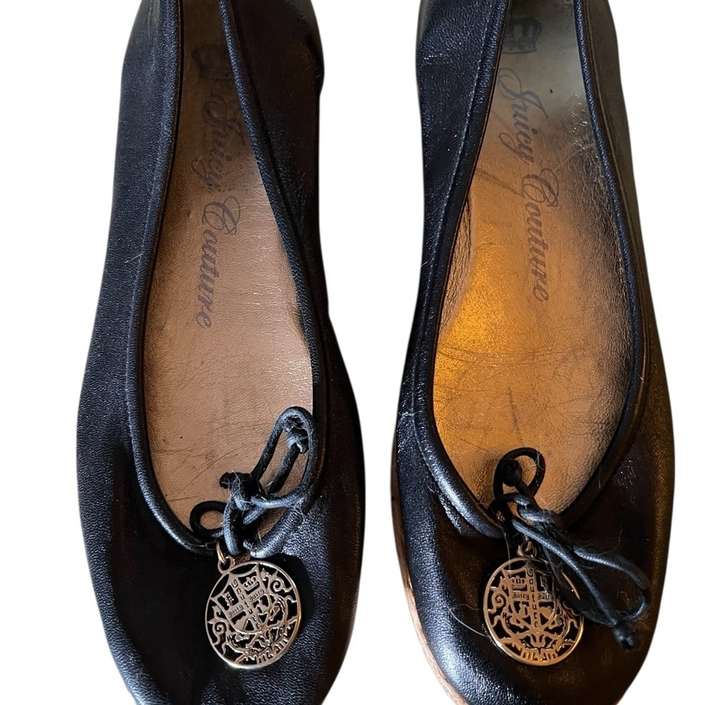 Juicy Couture Black Leather Espadrille Flats - Picture 6 of 9
